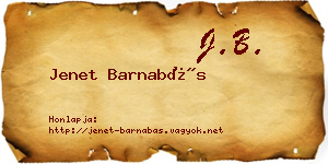 Jenet Barnabás névjegykártya